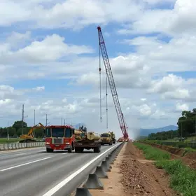 lançamento de vigas na Dutra