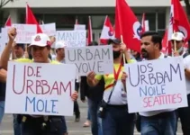 greve dos funcionários da Urbam