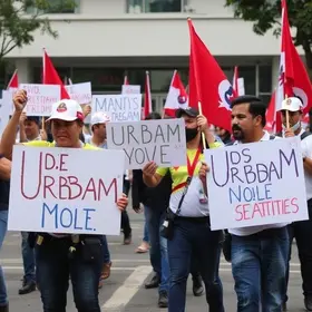 greve dos funcionários da Urbam