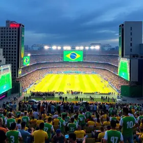 Telões na Praça Afonso Pena