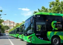 transporte com ônibus 100% elétricos